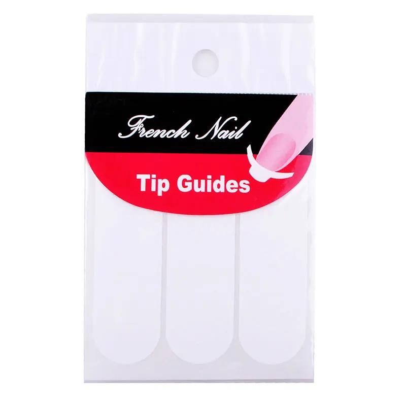 

DIY 10packs French Tips Manicure Nail Art Extension Manicure Form Fringe Guides Sticker Nail Guides Sticker