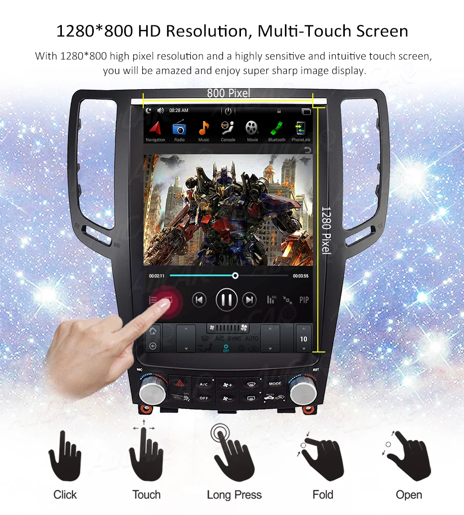 Cheap AuCar Tesla 2 DIN Android 8.1 12.1"l screen car radio GPS navigation for Infiniti G37 G35 G25 G37S car multimedia stereo player 9