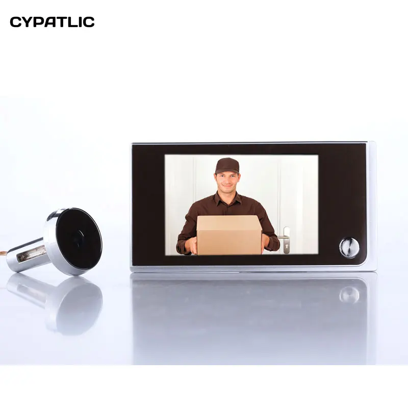 Simple DIY digital peephole door viewer on door for security 2MP camera 3.5