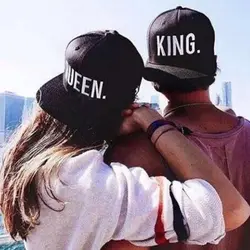 Новинка 2017 года KING QUEEN вышивка любителей шляпа для мужчин женщин snapback хип хоп шапки женские черные бейсболки Регулируемый осень лето