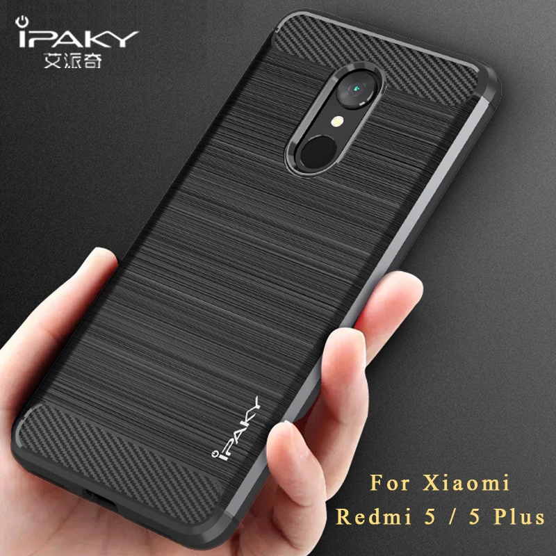 

For Xiaomi Redmi 5 Plus Case iPaky Coque Xiomi Redmi 5 Plus Case Silicone Brushed Shockproof Soft TPU Cover Redmi5 Cases Slim