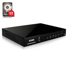ZOSI 8 Channel H.264 960H CCTV DVR Real time Recording Free DDNS P2P Cloud Network and Mobile Phone monitoring 1TB HDD