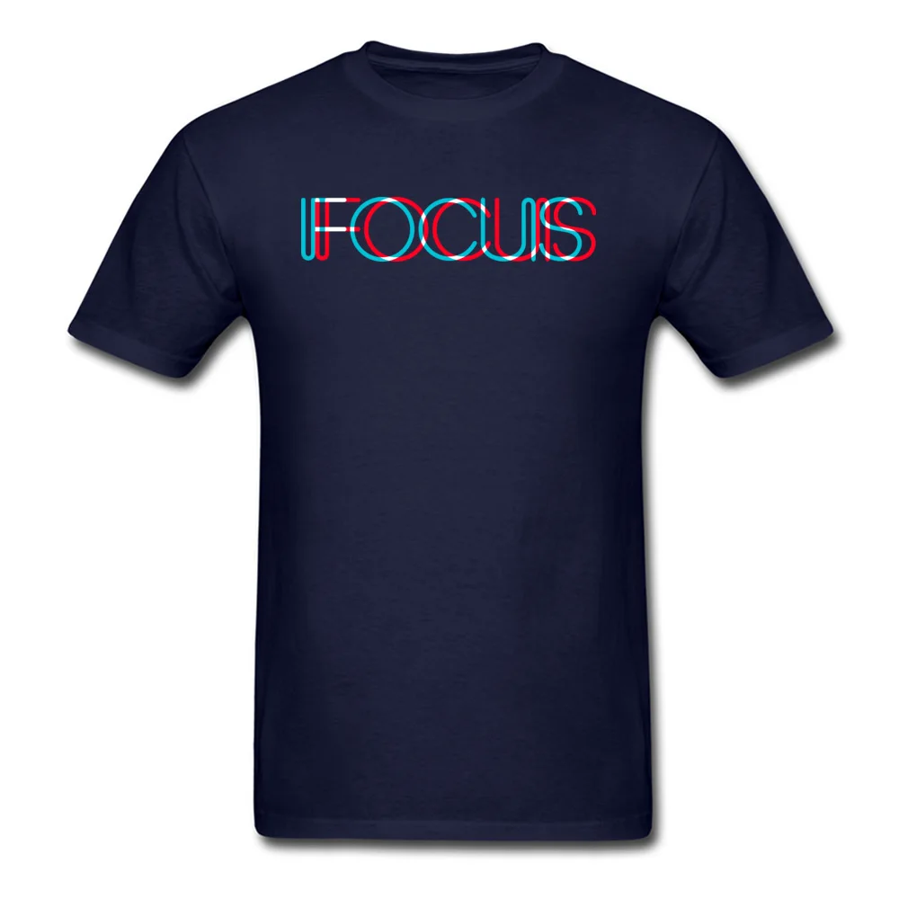 Casual FOCUS Tops & Tees for Men Classic Summer Round Neck 100% Cotton Short Sleeve T-shirts Custom Tee-Shirts FOCUS navy