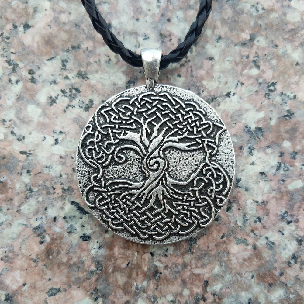 

LANGHONG 1pcs Norse Viking World Tree Necklace Viking Necklace Tree of Life Necklace Original Yggdrasil Jewelry