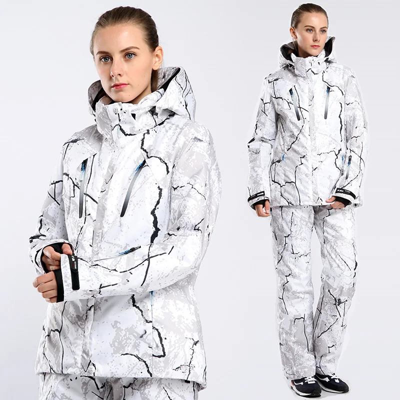 Зимний женский лыжный костюм, куртка и штаны для велоспорта, походный костюм, одежда для сноуборда, теплый мягкий женский лыжный костюм