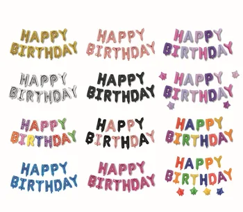 

16 inch Letters HAPPY BIRTHDAY Foil Balloons Happy Birthday Party Decoration Kids Alphabet Air Balloons Baby Shower Supplies