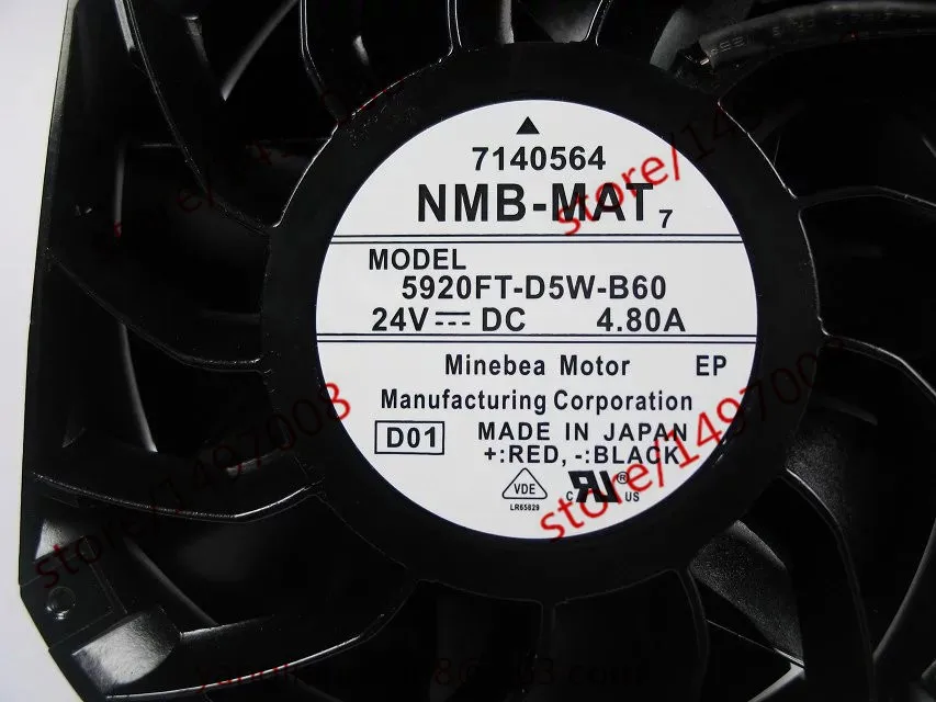 NMB-MAT 5920FT-D5W-B60 D01 DC 24 В 4.80A 172X150X51 мм Сервер Круглый Вентилятор