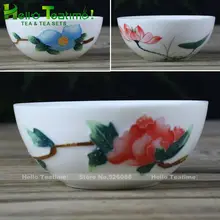 [HT!] 2 шт Ручная Роспись Керамическая чайная чашка набор, Пион цветок Китай Фарфоровая чашка, портативный ручной росписью Китайский kun fung Набор чашек