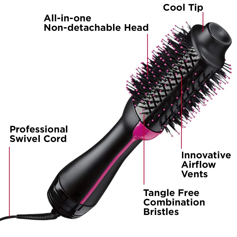 Одноступенчатая машинка для завивки волос и сушилка 2 в 1 IONIC выпрямитель для волос бигуди щетка электрическая Горячая расческа фен для выдувания выпрямитель