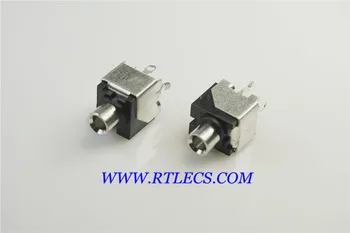 

50pcs Vertical Audio Jack 3.5 mm 3 pin Mono channel socket Internal Switch for 2 poles earphone plug through hole DC30V 0.5A