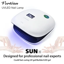 Verntion профессиональные 36 шт 48 Вт ногти сушки гель покрытые лаком ногти инструменты лампа для сушки ногтей Таймер для отверждения УФ-гель для ногтей