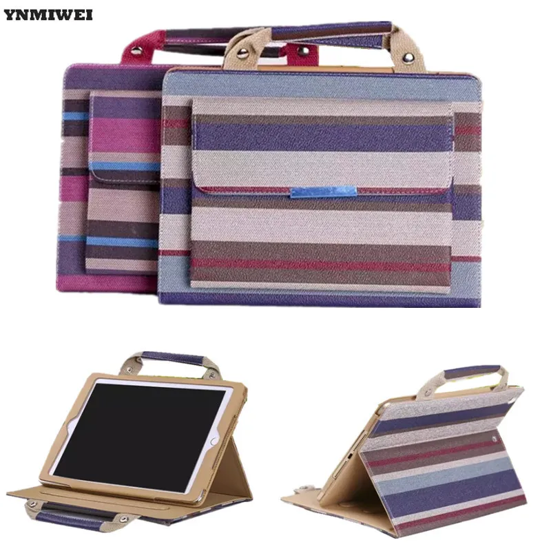 

Leather Case For iPad Mini 1 2 3 7.9'' Multi-used Briefcase Handbag For ipad mini 1/2/3 Colors Striped Tablet Protective Shell