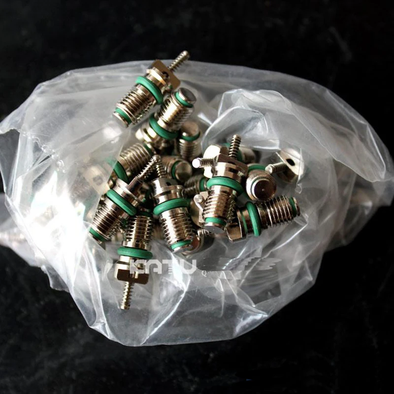 100 PC Green Bond Car A/C Valve Stem Cores Replacement
