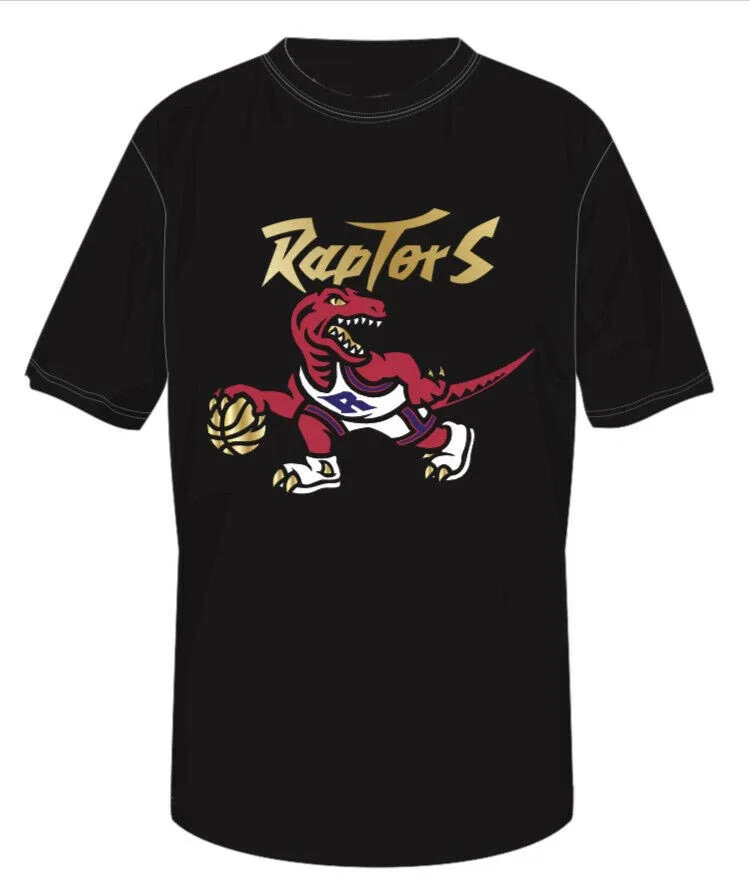 

Men's Toronto T SHIRT Raptors Mitchell Ness Black Red Gold Retro Logo T Shirt Hardwood New Fashion Cool Casual T Shirts