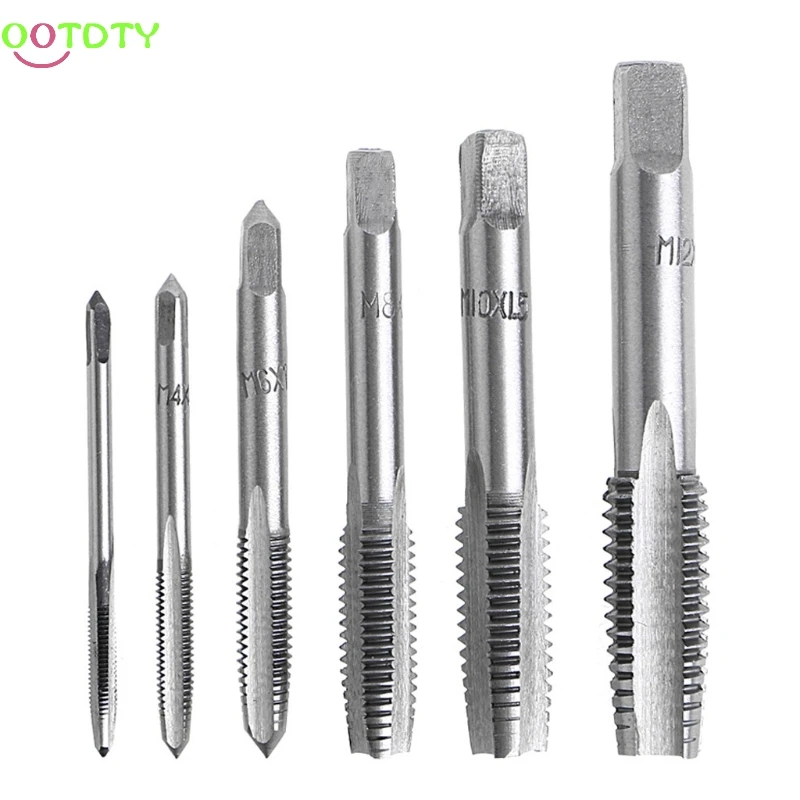 12 Pcs Hand Screw Thread Taps Wire Tapping Screwdriver Bit M3/M4/M6/M8/M10/M12in Screwdriver