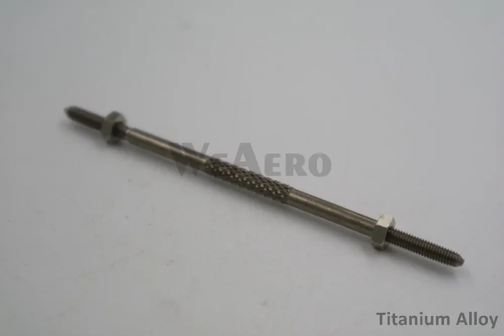 Titanium Alloy Knurled Push Rod M3.5x40mm/50cm/60cm/70cm/75cm/80cm/90cm