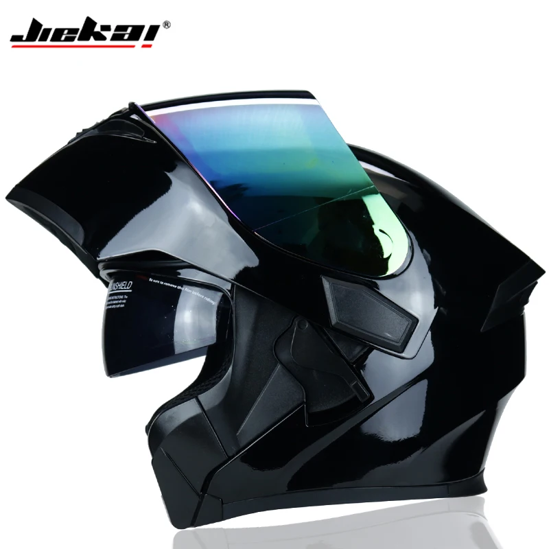 Мотоцикл Jiekai шлем безопасности двойной козырек точка флип шлем-каска moto racing 4 сезона rcycle moto модульный шлем - Цвет: b13
