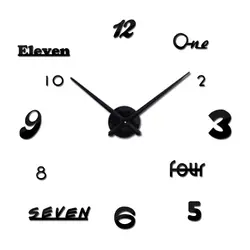 Лидер продаж настенные часы Reloj де сравнению акриловые зеркало часы Европа Diy 3d наклейки Большой декоративные кварцевые гостиная