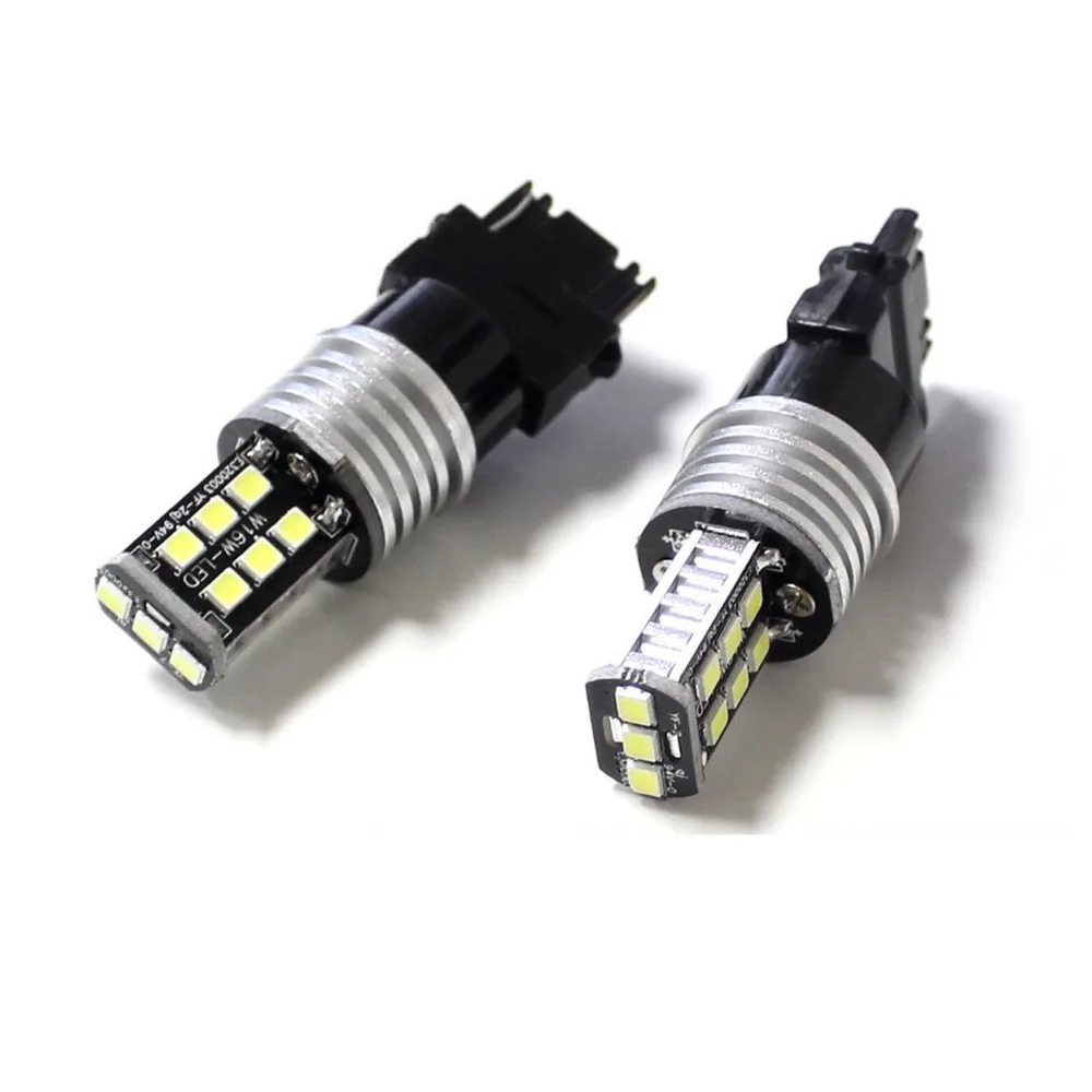 Дневные ходовые светильник ни 2 шт. T25 3157 3156 P27/7W P27W PY27/7Y 15 SMD 2835 светодиодные лампы