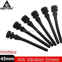 Rivets à vis en caoutchouc PC, 10/30 pièces, 45mm, ventilateur d'absorption du bruit, montage Anti Vibration, vis en Silicone, équipement de réduction du bruit 
