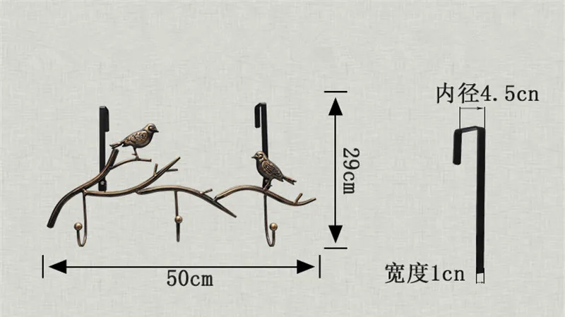 3/4/5/6 крючков в ретро-стиле, метлаллическая Птица декоративные крючки креативная настенная подвеска ключ для хранения одежды Держатели Многофункциональный Ванная комната стеллажи для выставки товаров
