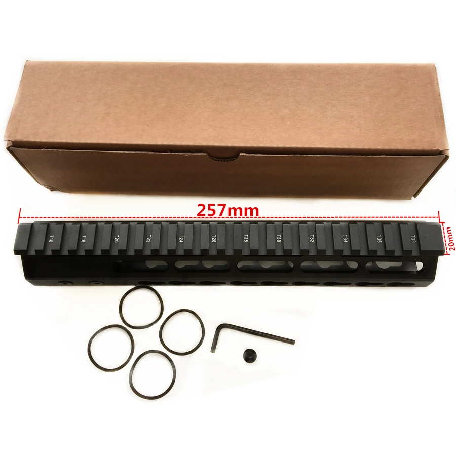 

FIRECLUB 10" inch Free Float NSR KeyMod Handguard Mount Bracket with Detachable Rail BLACK Barrel Nut For AR-15 M4 M16 Steel Nut