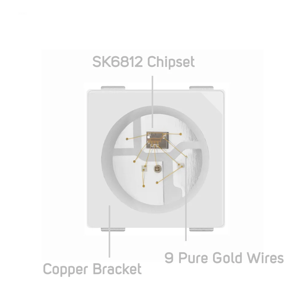 10 шт. 100 SK6812 5050/3535 RGB Pixel SMD (аналогичный WS2812B) индивидуально адресуемый цифровой