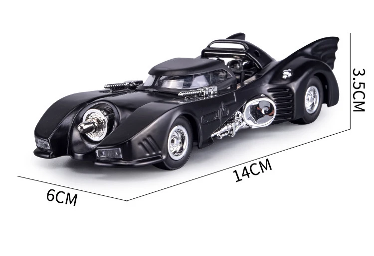 Modelo com Som e Luz Puxar para trás Brinquedos Coleção para Presentes Super Heroes Batmobile Batman Car Diecast Metal dc 1989 13 Brinquedos e hobbies