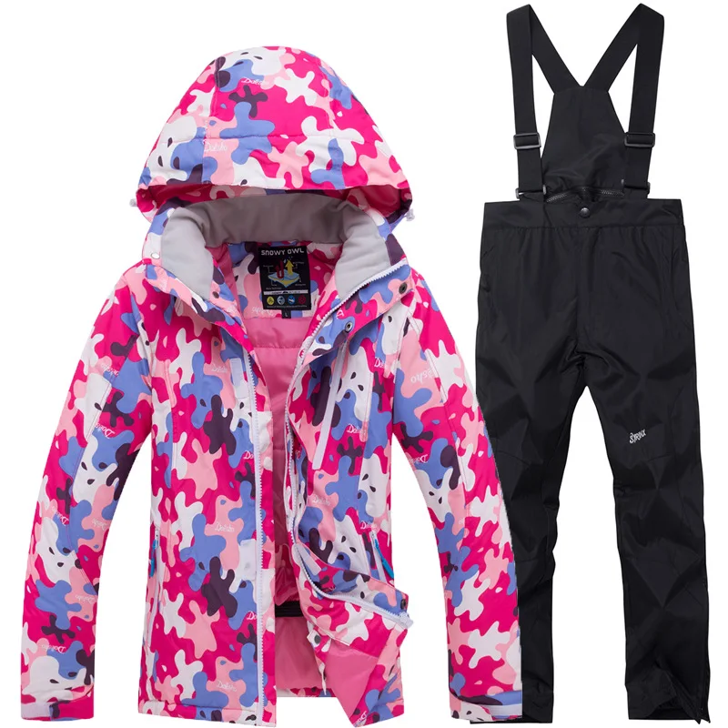 SJ-Maurie الشتاء الأطفال على الجليد دعوى للماء التزلج يندبروف دعوى جاكيت أطفال معطف Snowsuit الفتيات الصبي في الهواء الطلق معطف الشتاء