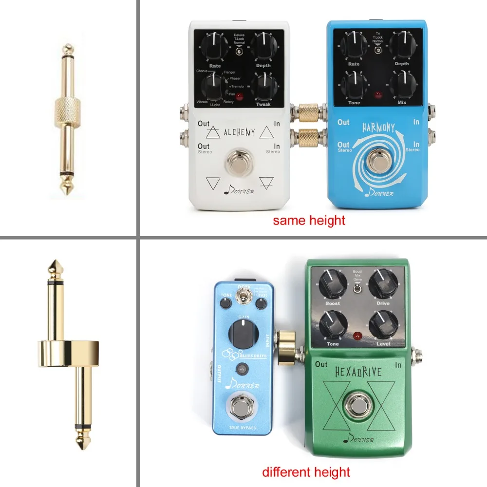 Доннер 1/2 шт. гитары Эффект разъем для педалей адаптер прямые Z Тип аудио муфта музыкальный инструмент педали Аксессуары