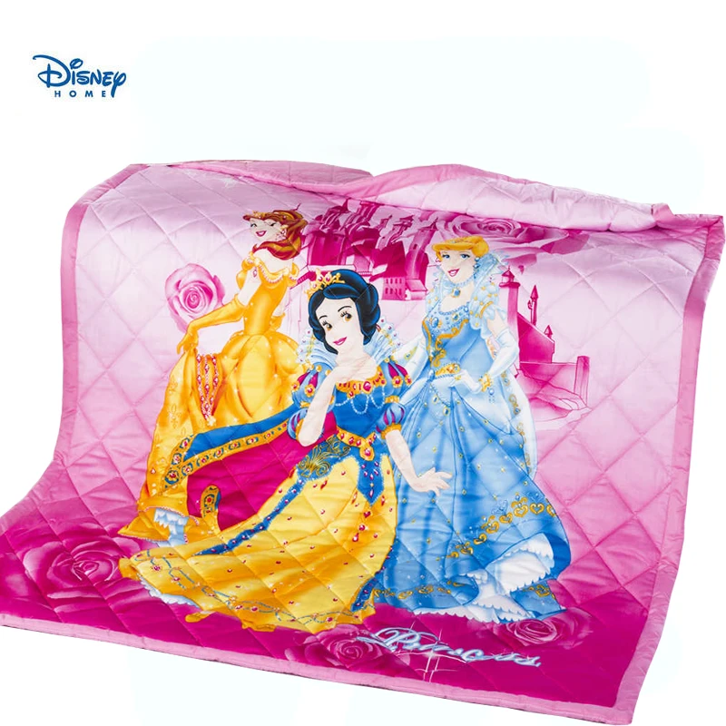 

pink disney princess quilted bedspreads queen full twin size sweet girls bed cover summer quilt kids gift cotton shell beddings