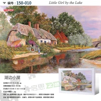 Пейзаж масляной живописи головоломки 1500 взрослых мультфильм детские развивающие Эластичные Игрушки на заказ подарок - Цвет: the Lake010
