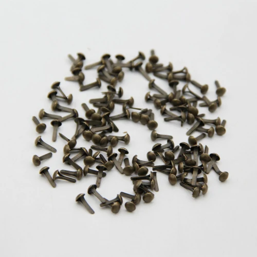 100pcs 4.5mm Mixed 3 Colors Iron Round Metal Mini Brads For Scrapbooking Accessories Embellishment Fastener DIY Handmade Crafts 