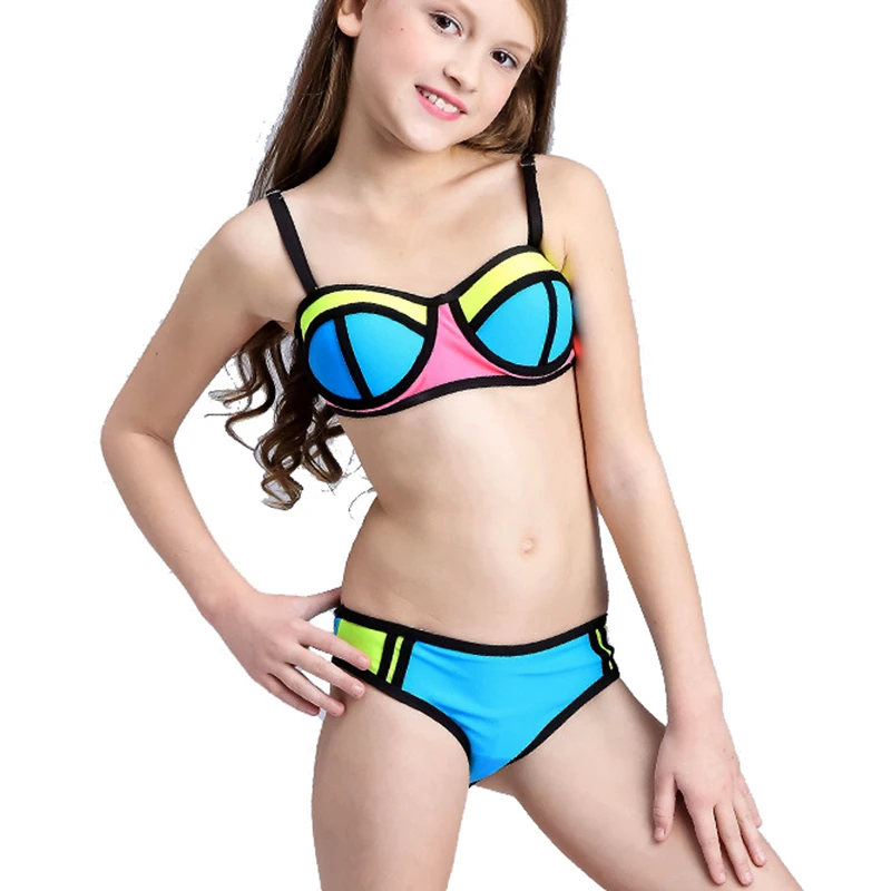 Patchwork Swimsuit Girls Bikini Kids Child Swimwear For Teenage Girls Children Bikini Set Beachwear Baby Swim Bathing Suits Swimwear For Teenagers Swimwear For Childrenswimwear For Girls Aliexpress