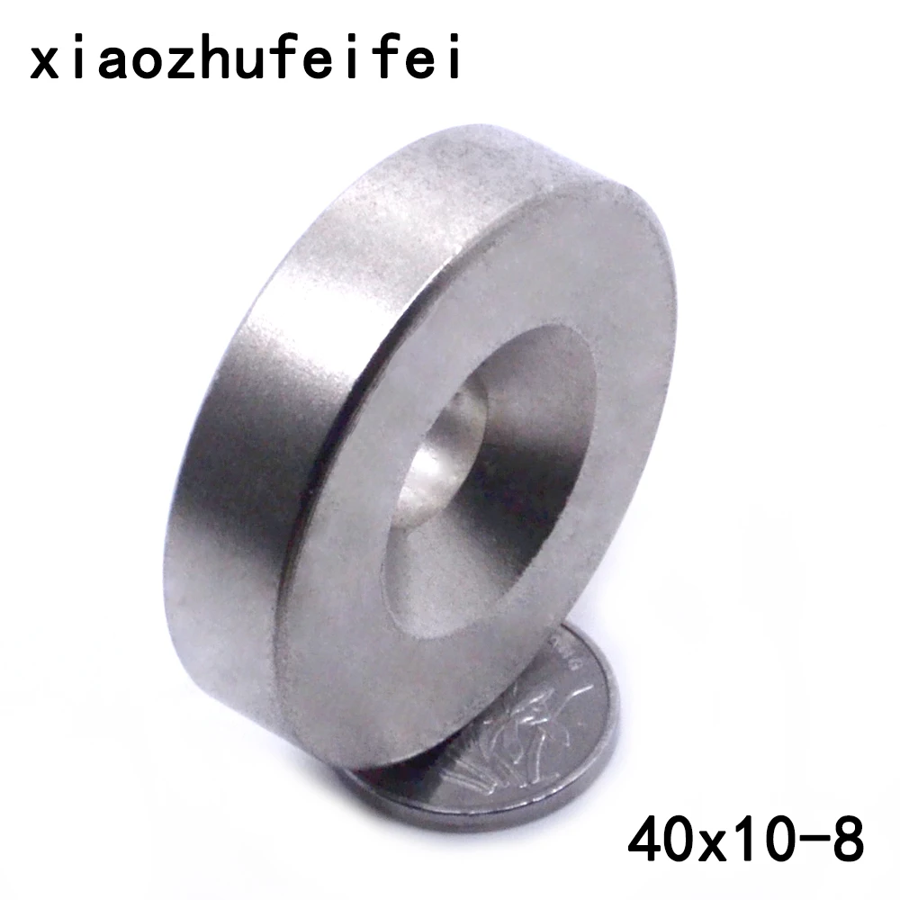 

5pcs 40 x 10 mm Hole: 8mm super Strong Round Neodymium Countersunk Ring Magnets Rare Earth N50 40*10mm hole 8mm