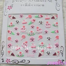 20 листов/lot GA смешанные c Книги по искусству Ун розовый конфеты Дизайн ногтей Стикеры Дизайн ногтей милые Стикеры Дизайн ногтей Стикеры