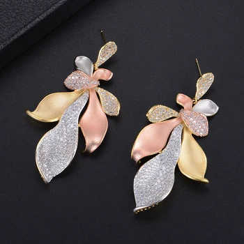

missvikki Top Quality Cubic Zirconia Stone Design Fashion Pendant Earring Jewelry For Women Actor Dancer Stage Performance