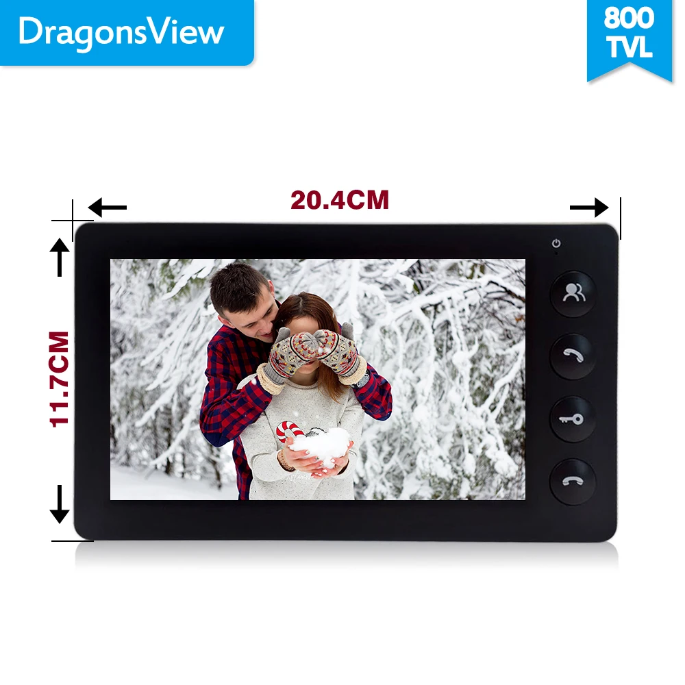Dragonsview 7 pulgadas Video de la puerta del sistema de intercomunicación teléfono Blanco/negro de Video de la puerta de entrada Panel intercomunicadores para casa privada llamada panel - 3