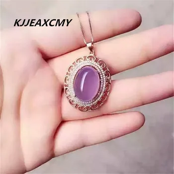 

KJJEAXCMY boutique jewelry, Natural ice chalcedony pendant female S925 sterling silver jewelry wholesale