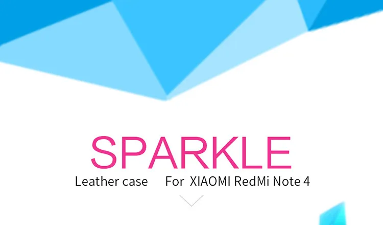 Кожаный чехол-книжка NILLKIN Sparkle Series Smart View Window для Xiaomi Redmi Note 4 чехол для телефона с функцией сна/пробуждения