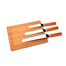 1 шт. шпатель для глазури для торта, профессиональные шпатели из нержавеющей стали для украшения торта, глазурь, угловые с деревянной ручкой для удобного захвата