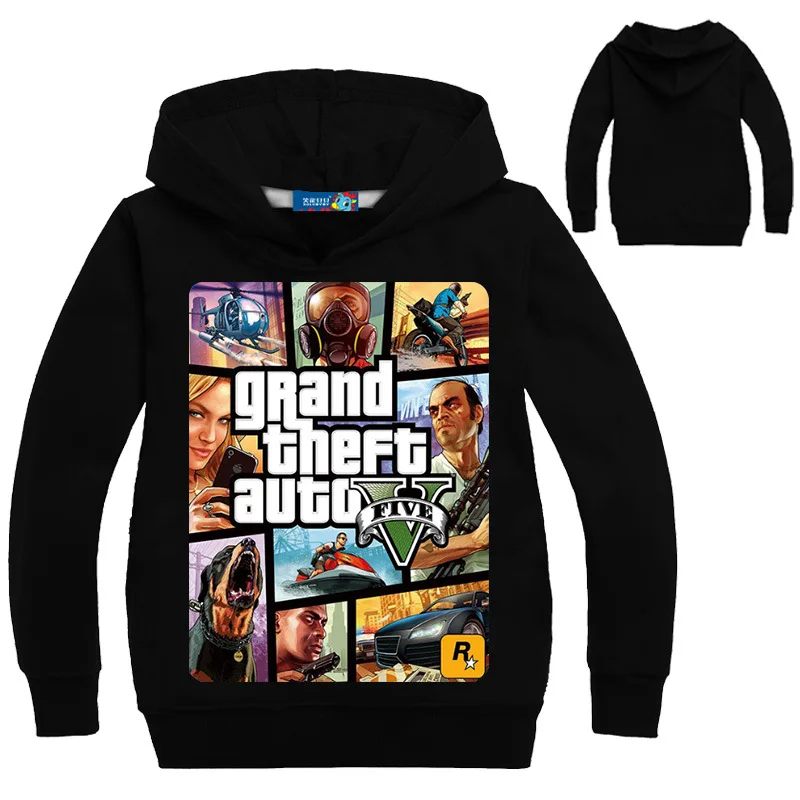  Kids Hoodies Boys Sweatshirt gta 5 Boys Outwear gta Hoodies Street Fight Long Costumes Clothes Shir