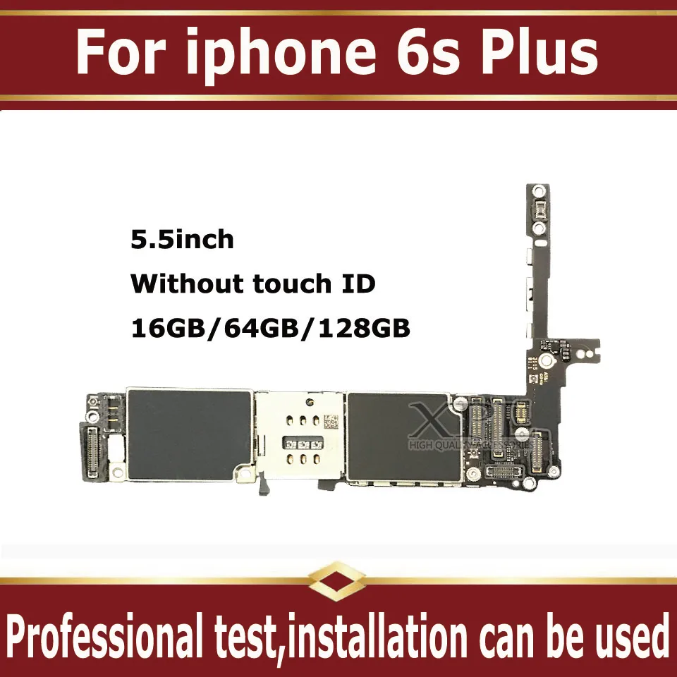 

Clean iCloud IOS system mainboard without touch ID For iphone 6S Plus 6 S Plus 16GB 64GB 128GB original unlocked motherboard