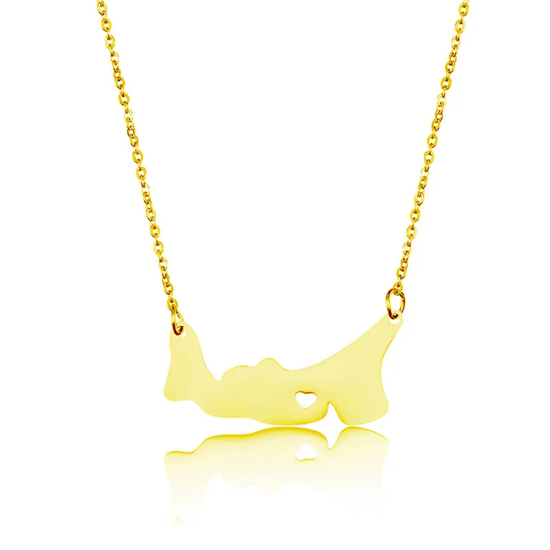 Elfin-304-Stainless-Steel-Prince-Edward-Map-Necklace-High-Quality-Prince-Edward-Map-Heart-Pendant-Necklace