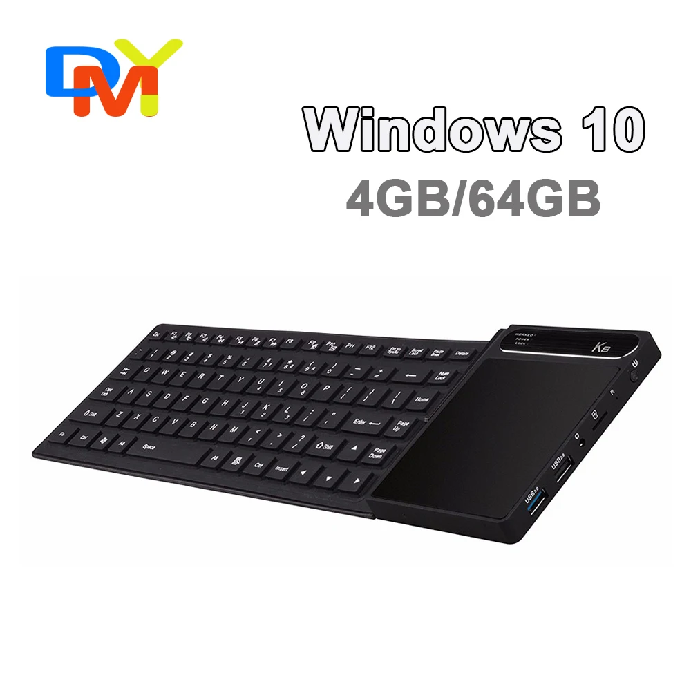 Lowest Price Latest K8 Mini PC with Keyboard Touch Pannel Cherry Trail Z8300 Win10 home_x64 Ram 4G HDD 64G Bluetooth 4.0 Keyboard Mini PC