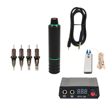 

NEW-Tattoo Complete Kit Tattoo Motor Pen Foot Pedal Tattoo Power Tattoo Needle Supply