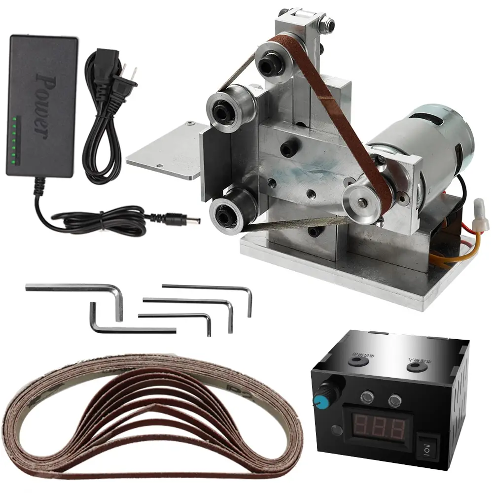 

Mini Electric Belt Sander DIY Polishing Grinding Machine Cutter Edges Sharpener Multifunctional Grinder Metal Polishing Tools