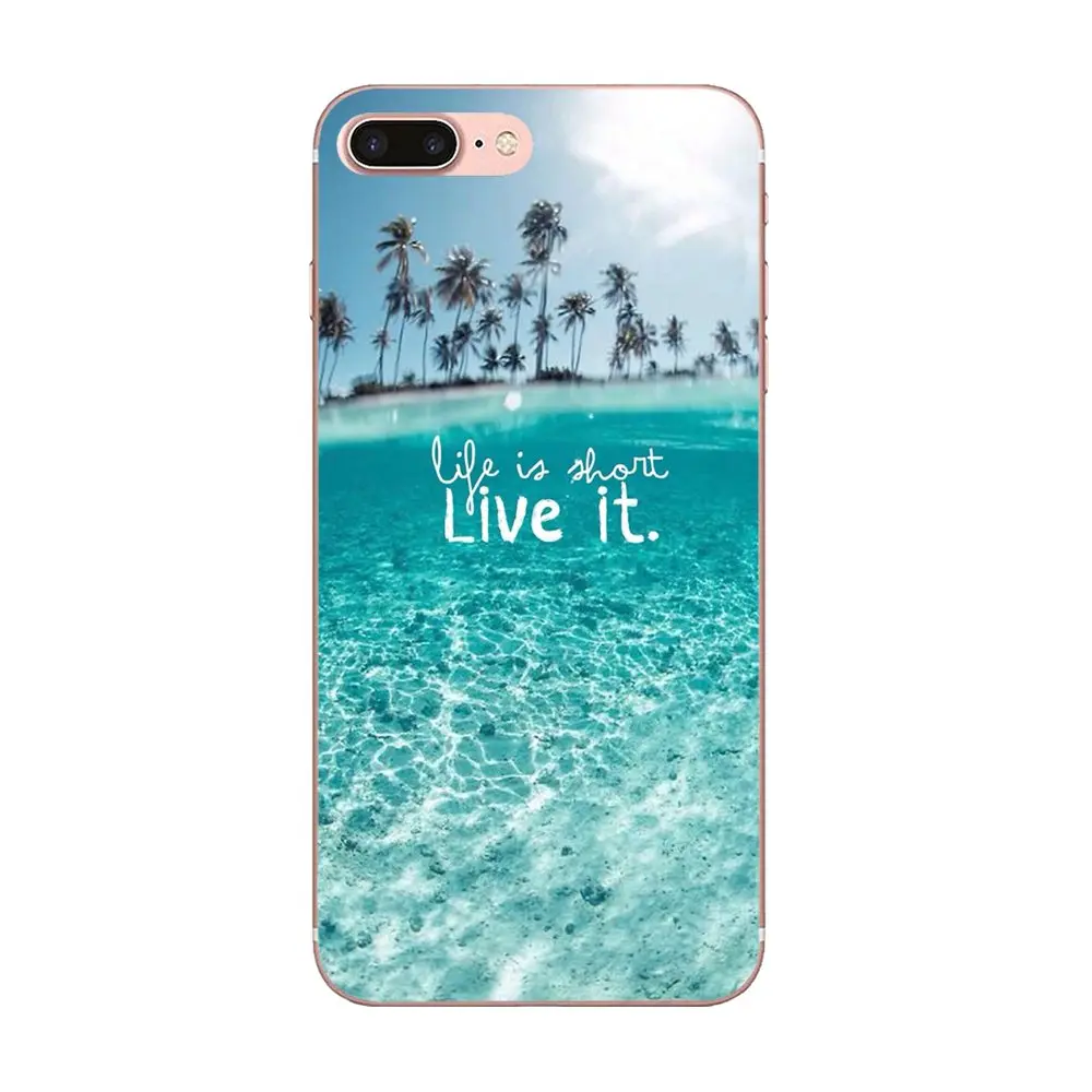 Летний Пляжный сцена на закате море Пальма Diy чехол для телефона Apple iPhone 4 4S 5 5C 5S SE 6