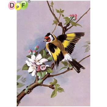 

DPF DIY The bird flower 5D crafts diamond mosaic square home decor diamond embroidery diamond painting cross stitch needlework