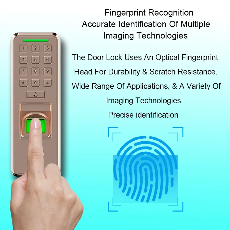 Biometric Fingerprint Door Lock USB Access Control Device Time Clock Entry Exit Recorder Employee Digital Machine Safe Home     